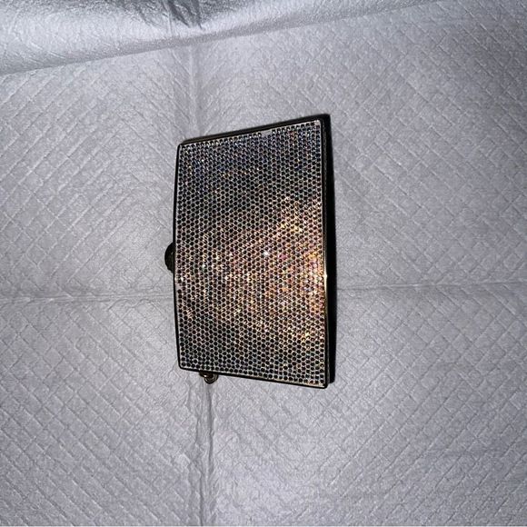 RARE JUDITH LEIBER SWAROVSKI CRYSTAL PAVE MINAUDIERE CLUTCH Vintage, collectors - Picture 4 of 17